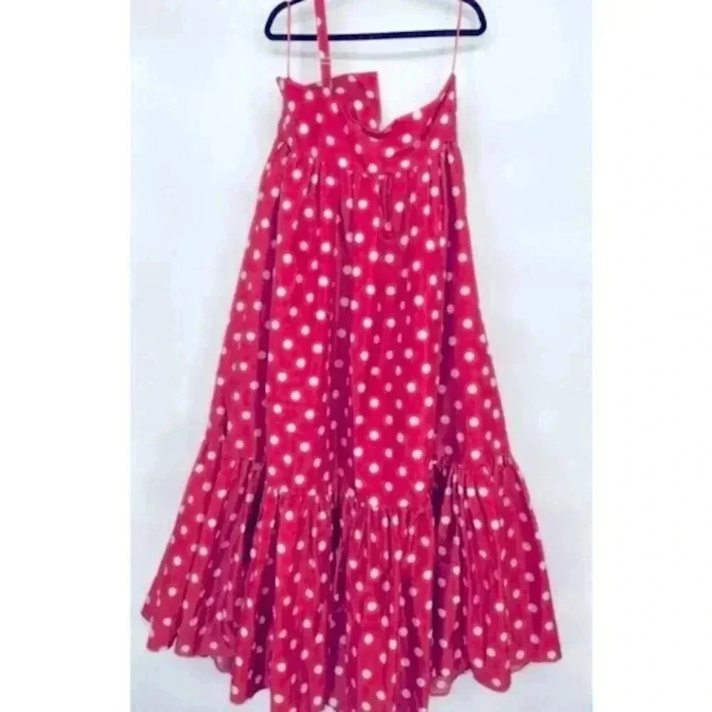 NWT Anthropologie ATSU Sally Red Polka Dot Bow Midi Dress Size XS - Picture 5 of 8